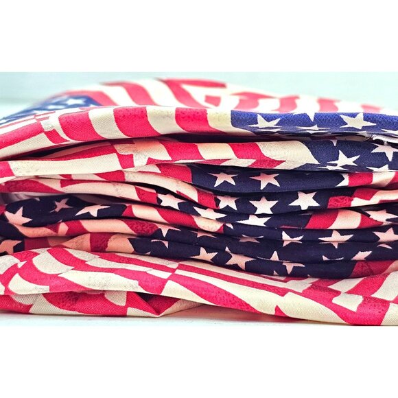 American Flag Silk Tie Star Spangled Banner Design Red White & Blue Patriotic - Picture 5 of 7